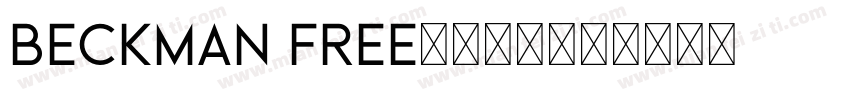 Beckman Free字体下载字体转换